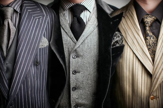 Three men wearing suits and ties photo