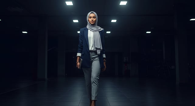 Confident woman in professional attire photo