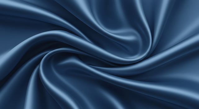 A blue satin fabric with folds photo