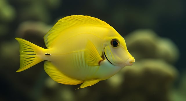 A yellow fish with black spots on its body photo