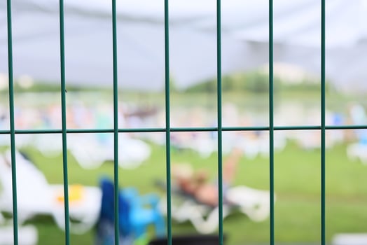 The Relaxation Area Situated Behind a Fence at a Leisure Facility for Comfort and Enjoyment photo