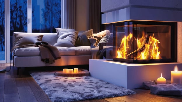 Modern Fireplace Living Room Decor photo