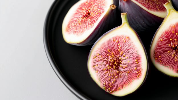 Figs on a black plate photo