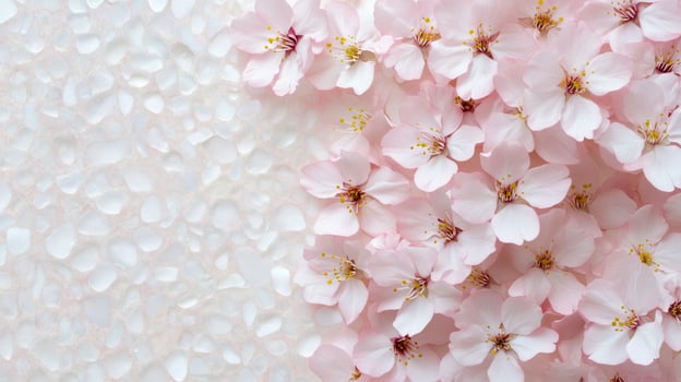 A close up of a bunch of pink flowers. photo