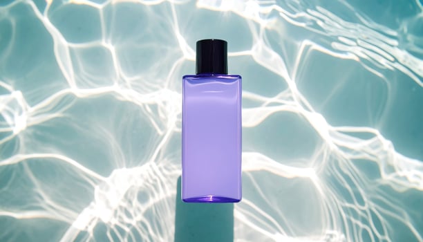 Purple Bottle Underwater Sunbeam Magic photo
