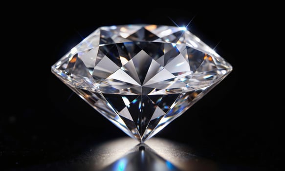 An exquisite gemstone, like a star in the dark on a dark background photo