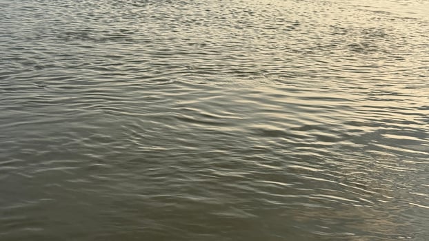 Gentle ripples and subtle reflections create a calming water surface at dusk photo