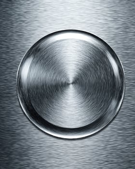 Polished stainless steel plate with smooth, reflective surface sits against brushed metal background, showcasing its sleek design and modern aesthetic. interplay of light creates captivating photo
