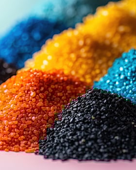 Colorful sesame seeds photo