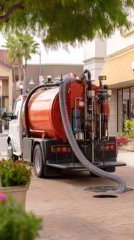 A man is cleaning a truck photo