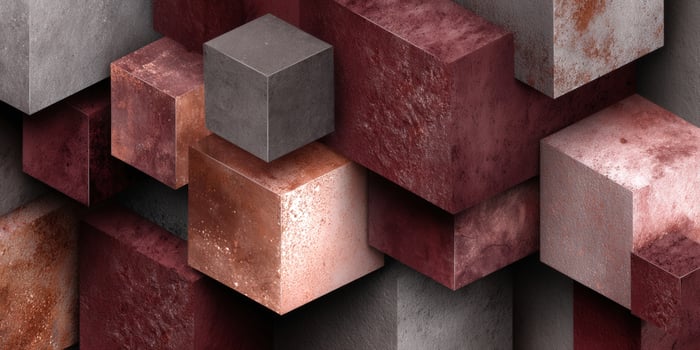 A stunning abstract image featuring a composition of colorful, textured cubes in a modern design. photo
