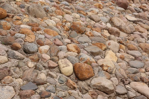 Varied and Diverse Textures Found in Natural Pebbles and Stones of Different Types photo