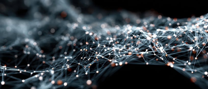 Network of particles in dark space photo