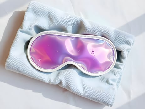 Relaxing Lavender Sleep Mask on Soft Fabric photo