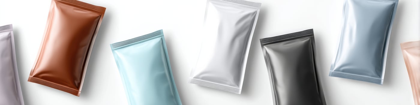Vibrant mockup of filter carbon bags ideal for advertising and marketing purposes photo
