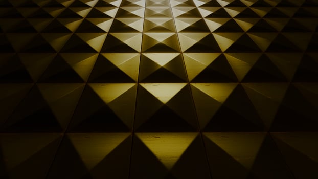 Triangle pattern gold background for interior or exterior materials photo