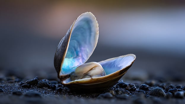 Inside a Pearl Mussel Shell A World of Iridescent Beauty Unveiled photo