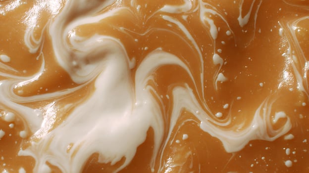 Creamy Swirls of Caramel and White Delicious Texture Background. photo