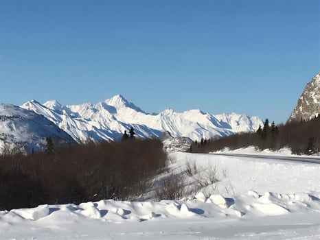 travel, nature tourism, beauty, sky, sun, landscape, clouds, winter, snow, low temperature, trees photo