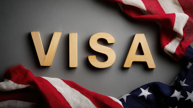 visa letters and united states patriotic theme photo