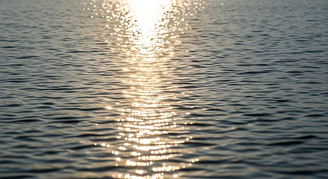 The sun is shining over the water photo