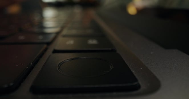A close up of a keyboard on a laptop photo