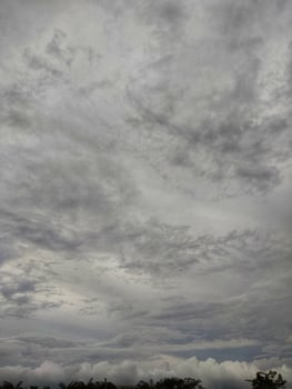 Dramatic panorama sky with storm cloud on a cloudy day. Panoramic image. photo