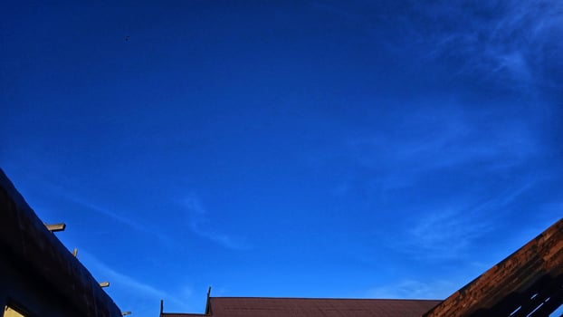 Panorama sky with beautiful cloud on a sunny day. Panoramic high resolution image. photo