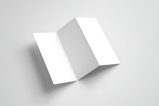 A4 Trifold Brochure Mockup on White Background photo