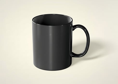 Black Coffee Mug Mockup photo