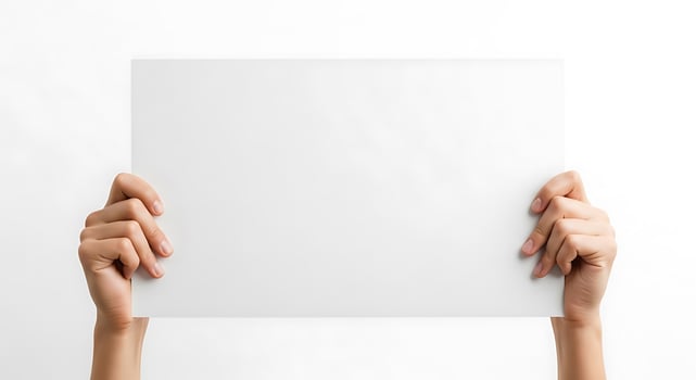 White Paper Held by Hands photo