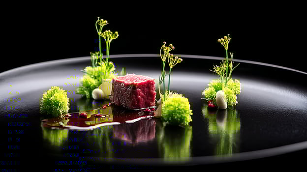 Exquisite Culinary Masterpiece A Bite of Fine Dining Artistry photo
