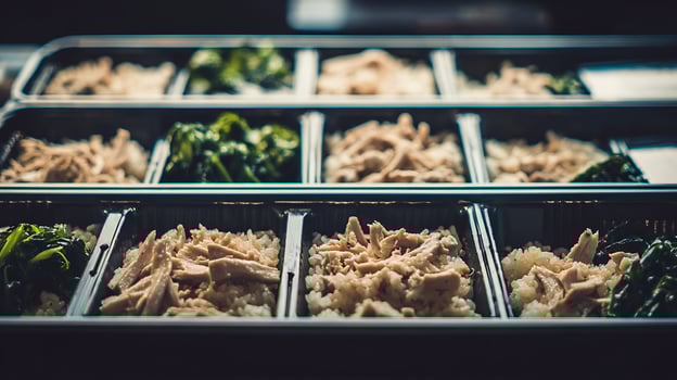 Delicious Healthy Bento Box Lunch Ready to Eat. photo