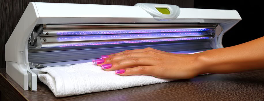 A person is using a towel on a towel machine photo