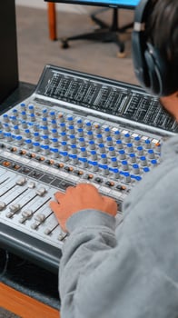 A person wearing headphones photo