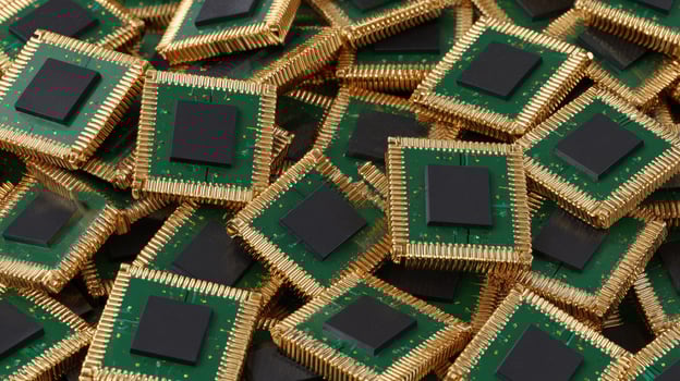 A pile of electronic chips photo