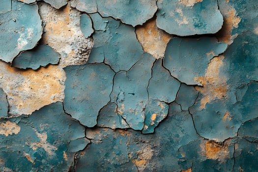 Abstract Texture of Weathered Peeling Paint on Rustic Surface for Design and Art photo
