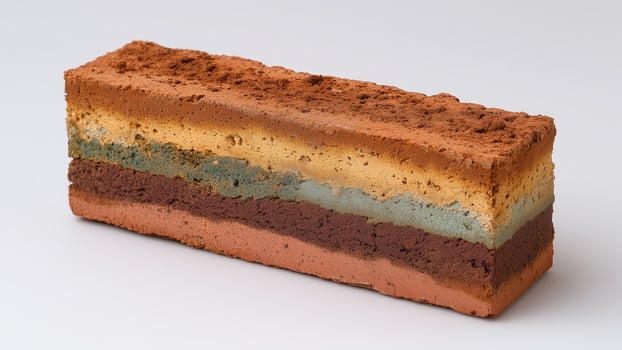 This Engineers create colorful biocement bricks for eco-friendly construction and aesthetics. photo