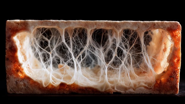 The biocement brick combines living materials that grow and adapt with construction. photo