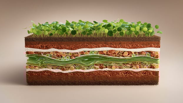 This Biocement bricks are designed to encourage growth while being environmentally friendly and durable. photo