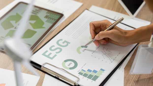Sustainability focus. Documenting ESG insights with in-depth analysis photo