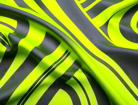 Vibrant Neon Green and Black Striped Fabric Texture Abstract Background for Design Projects photo