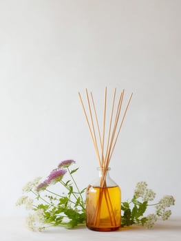 Diffuser Bottle with Reeds and Wildflowers photo