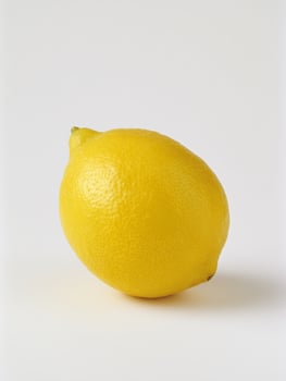 Isolated Whole Lemon on White Background photo