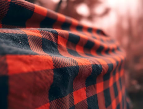 Stunning Red and Black Buffalo Plaid Texture A CloseUp View photo