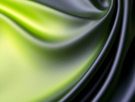 Elegant Draped Silk Fabric Lush Green and Black Textile Texture for Design Projects Backgrounds and Presentations photo