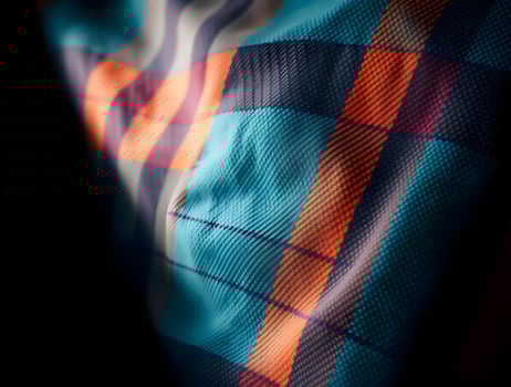 Vibrant Plaid Textile Abstract Texture Design photo
