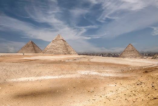 Majestic Pyramids of Giza landscape photo