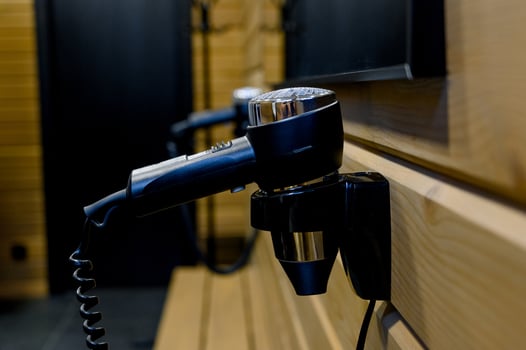 Hair dryer in the locker room photo
