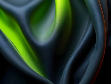 Dramatic Drape Abstract Green and Dark Blue Fabric Texture photo